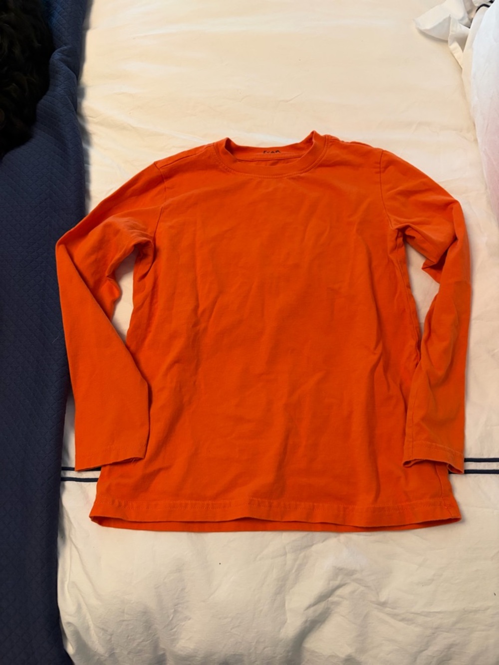Primary Kids Size 8-9 Long Sleeve Tee in Orange
